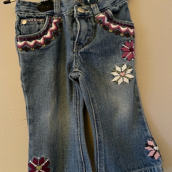 Levi’s  I adorable flower blue jeans. 12 months - Picture 3 of 10